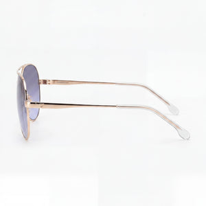 Carrera Casual Aviator Sunglasses Women — side view, Non-Polarized Blue Shaded lens