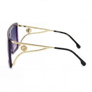 Carrera Casual Square Sunglasses Women — side view, Non-Polarized Grey Mirror Shaded lens