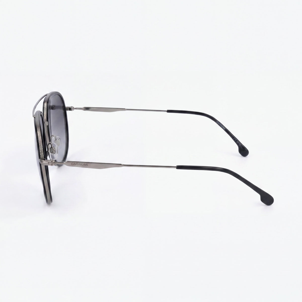 Gafas de sol Carrera 295/S Classic unisex de acero inoxidable con protección UV, armazón gris y negro degradado, lentes gris oscuro degradado 58 mm, Photo 3