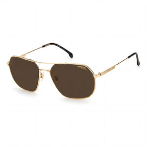 Carrera Classic Gold Aviator Sunglasses Unisex, Dark Brown lens