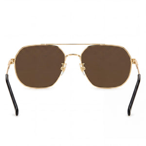Carrera Classic Aviator Sunglasses Unisex — side view, Non-Polarized Dark Brown lens