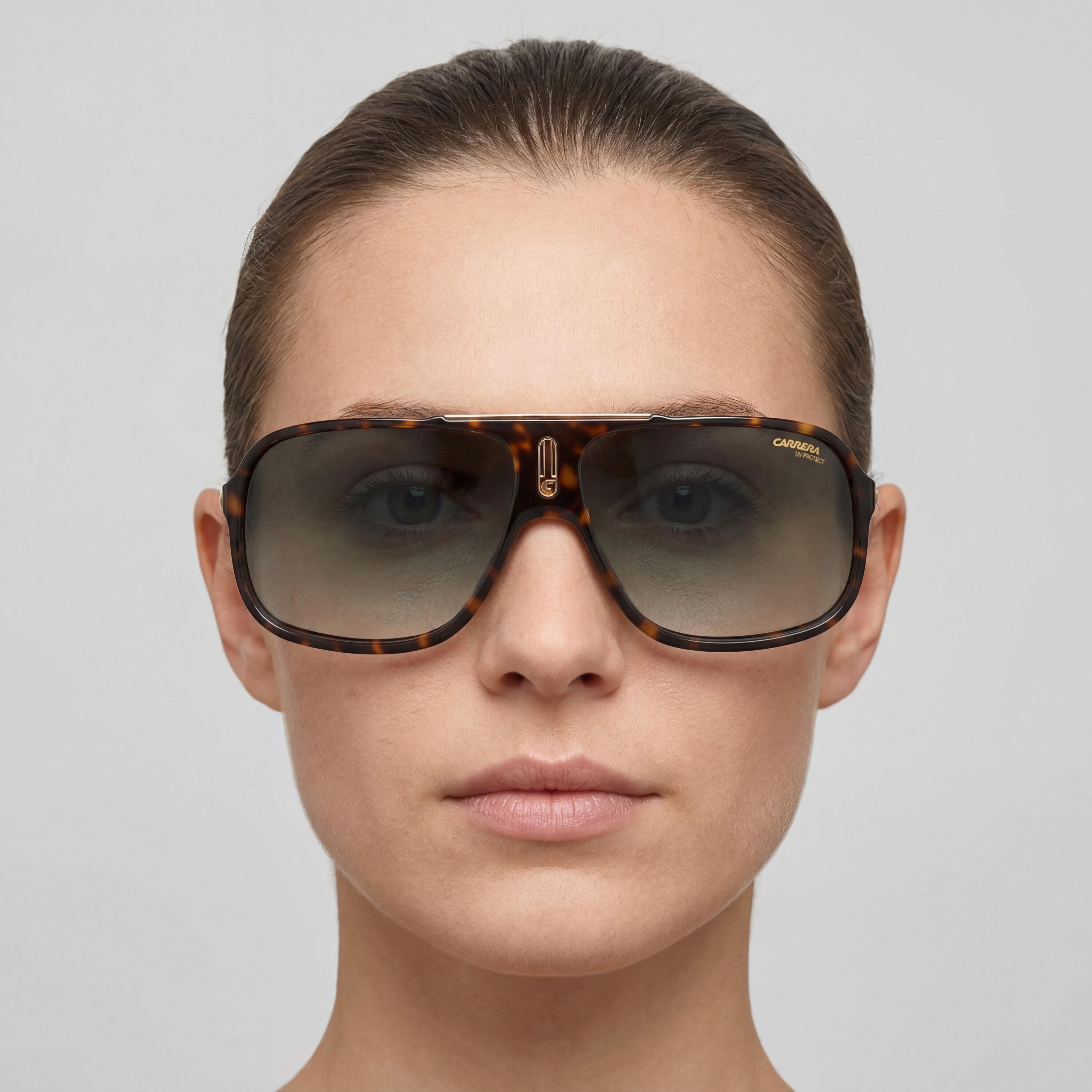Carrera Classic Havana Grey Aviator Sunglasses for Women, 64mm, Photo 4