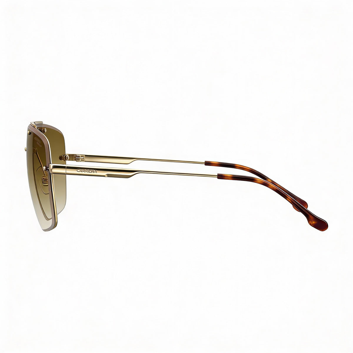 Gafas de Sol Rectangulares Doradas Carrera Unisex, 64mm, Photo 3