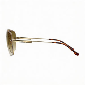 Carrera Rectangle Sunglasses Unisex — side view, Non-Polarized Black Brown Green lens