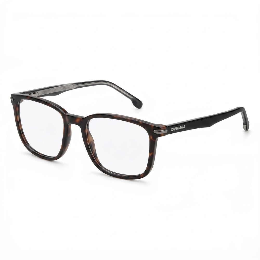 Carrera Havana Rectangle Eyeglasses Unisex, Plastic frame