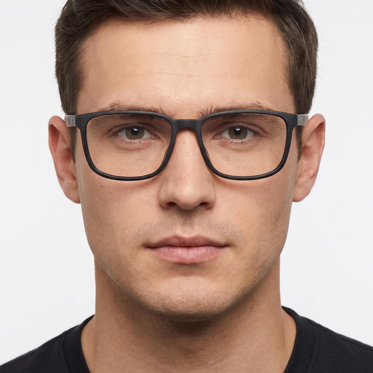 Carrera Modern Matte Black Grey Rectangle Eyeglasses Unisex, 55mm, Photo 5