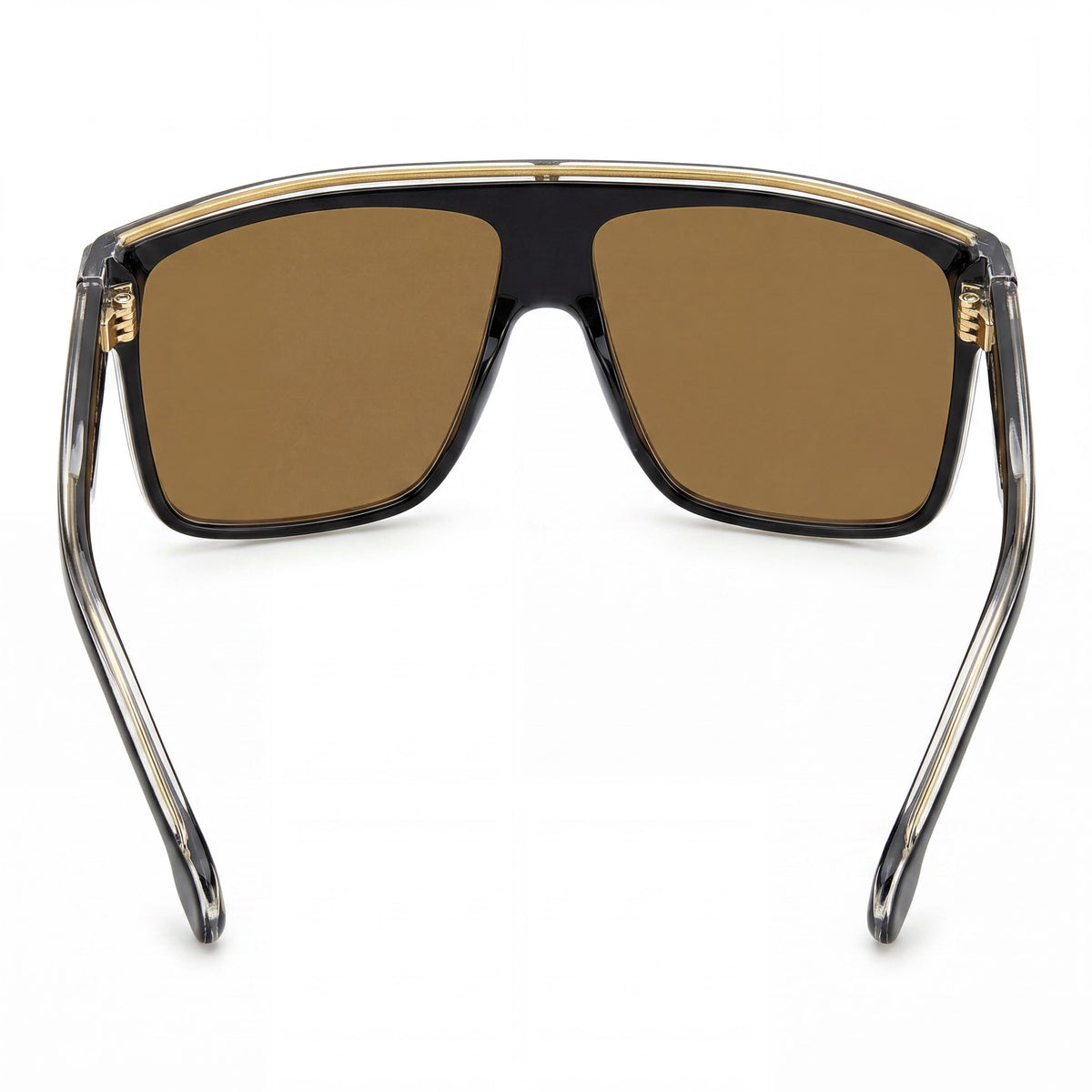 Gafas de sol rectangulares para hombre Carrera Modern en negro y dorado, 63 mm, Photo 4