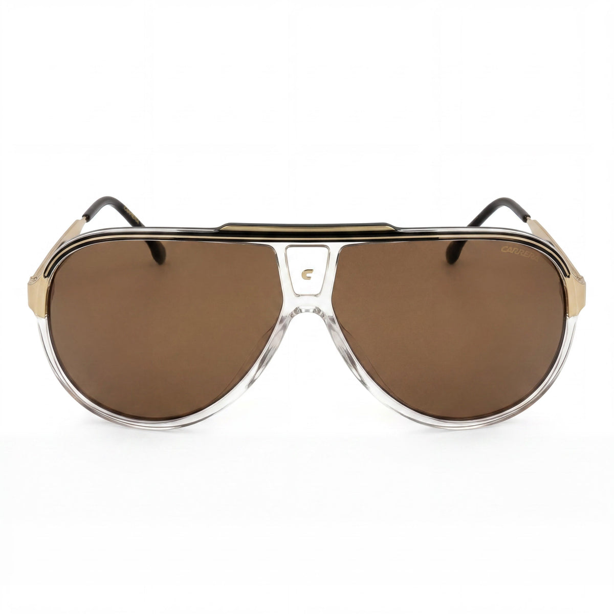 Gafas de sol Carrera Moderno Unisexo Negro Oro Elastómeros Termoplásticos Marco Lente Dorada 63mm Protección UV, Photo 2