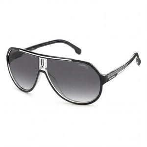 Carrera Modern Black White Aviator Sunglasses for Unisex, Black White lens