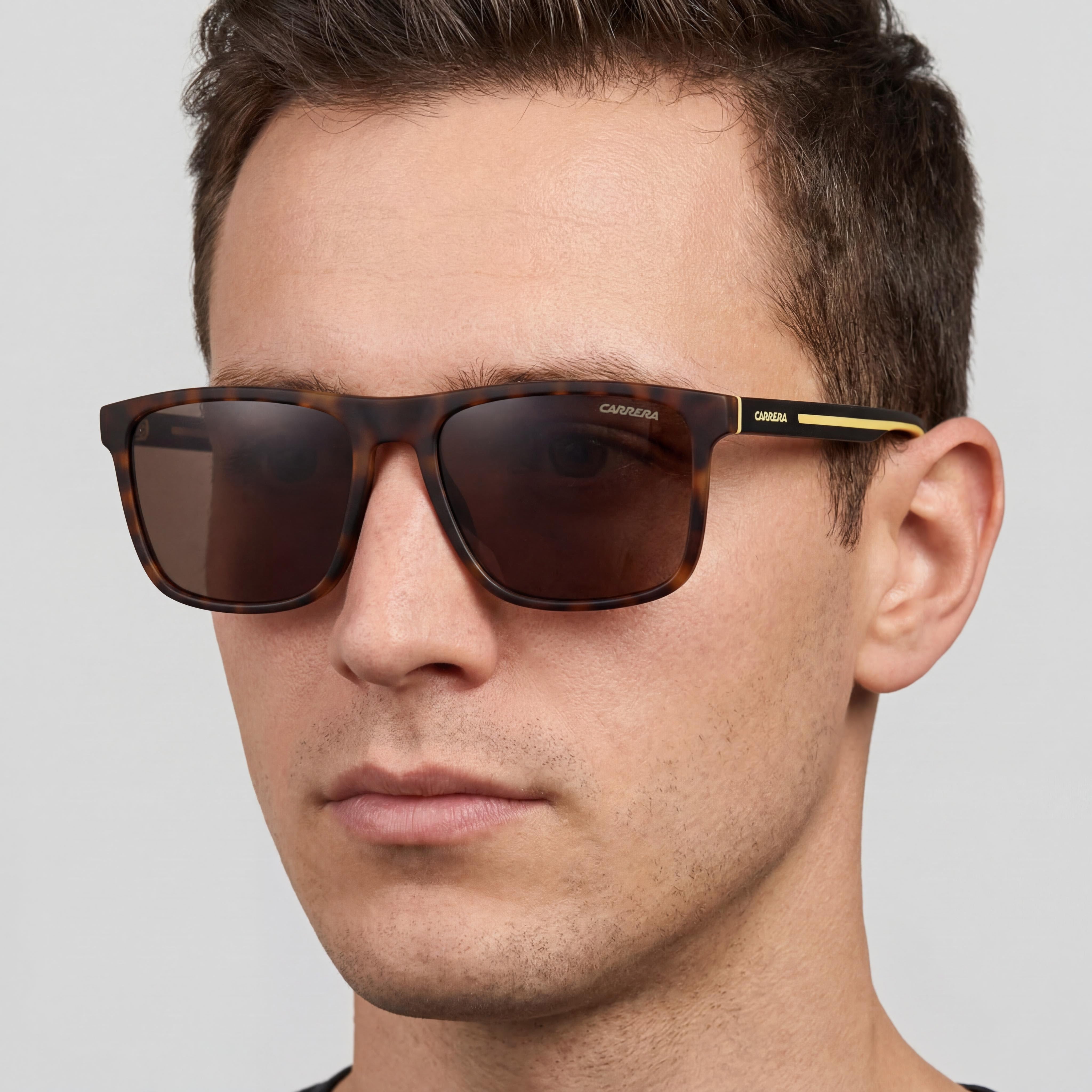 Carrera Modern Havana Rectangle Sunglasses for Men, 57mm, Photo 4