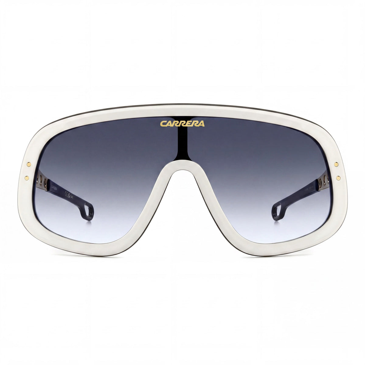 Gafas de sol de aviador Carrera Modern FLAGLAB 17 blanco y dorado unisex, Photo 2