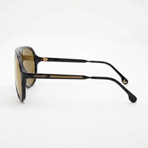 Carrera Safari65/N Aviator Sunglasses Unisex — side view, Non-Polarized Grey Gold Mirrored lens