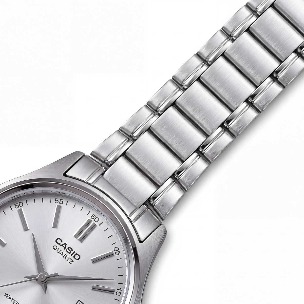 Reloj Casio para mujer 19728 de acero inoxidable en color blanco y plateado con brazalete luminiscente, 28 mm, resistente al agua 50 m, Photo 2