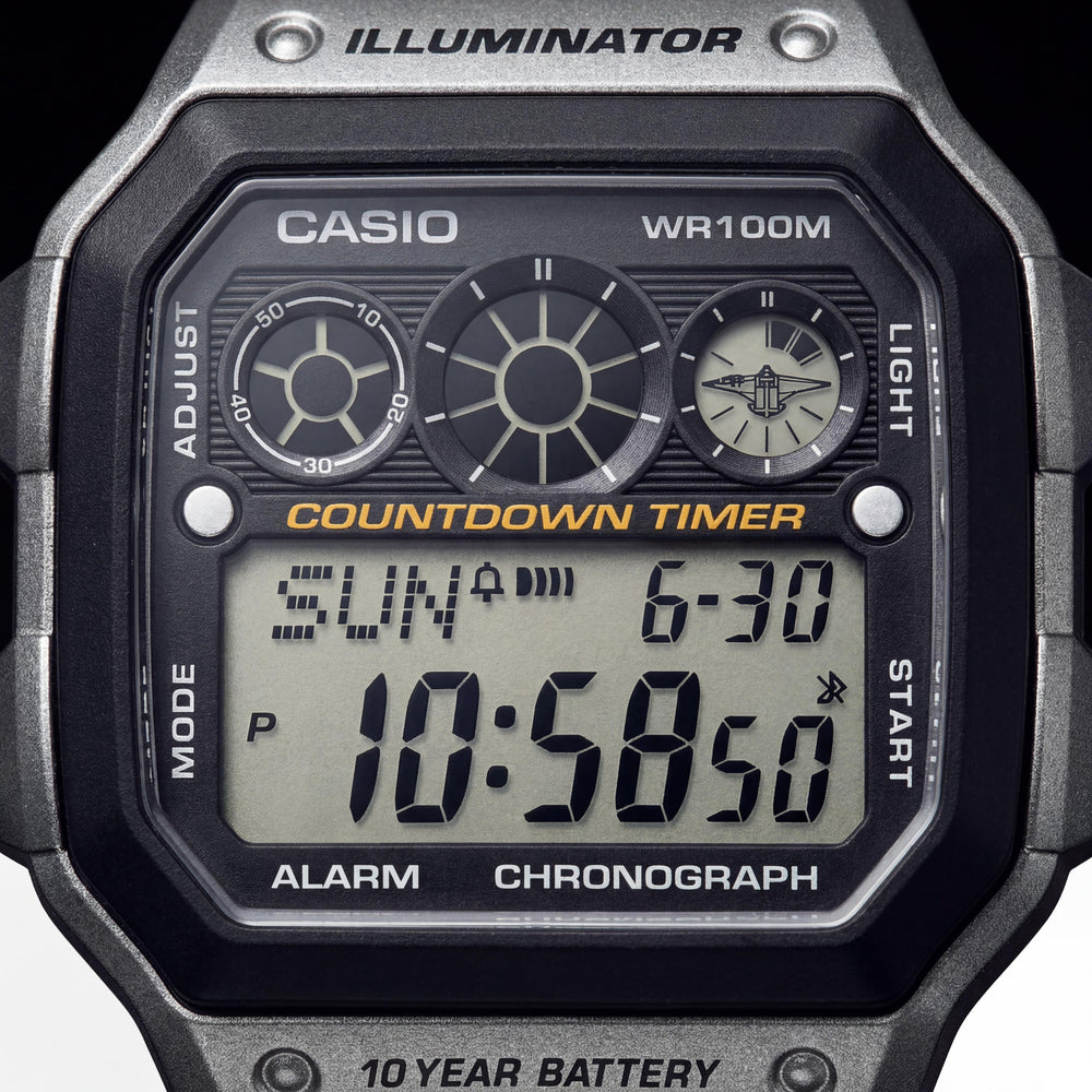 Casio AE-1300WH Men's Watch — front view, Quartz movement 40mm