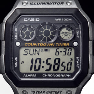 Casio AE-1300WH Men's Watch — front view, Quartz movement 40mm