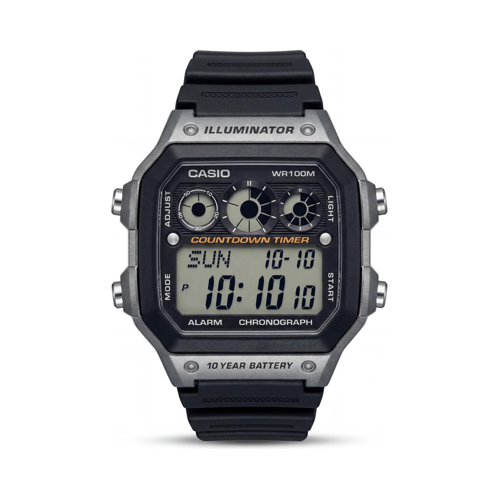 Casio AE-1300WH Black Digital Men's Watch, 40mm