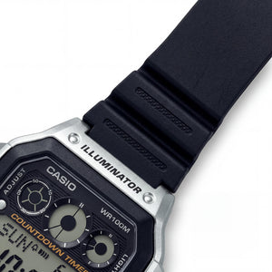 Casio AE-1300WH Men's Watch — side view, 40mm case, digital display