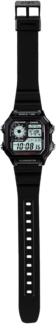 Casio AE-1200WH Reloj negro para hombre, 39.5 mm, Photo 4