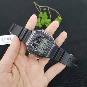 Casio AE1300WH-8A Unisex Watch — front view, Quartz Digital 45mm dial