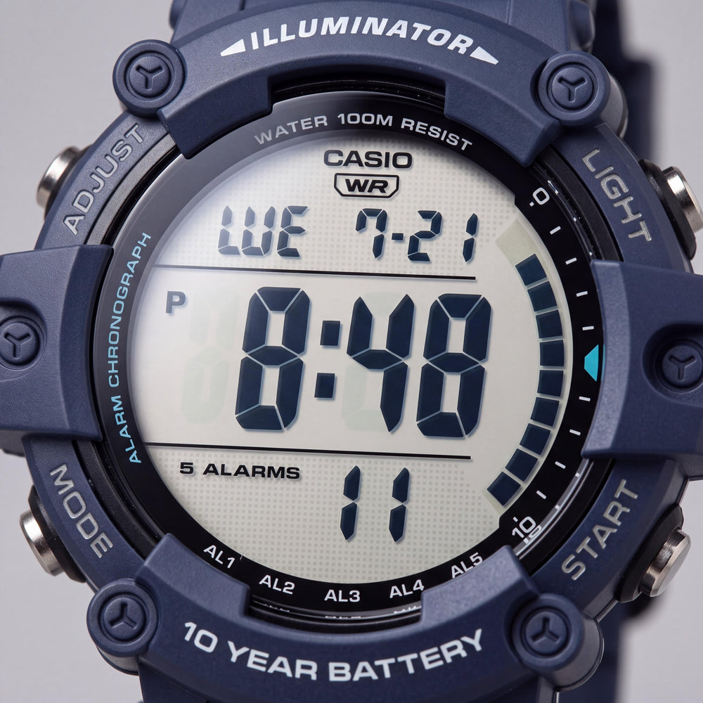 Casio AE1500WH-2AV Men's Watch — front view, Quartz movement 40mm
