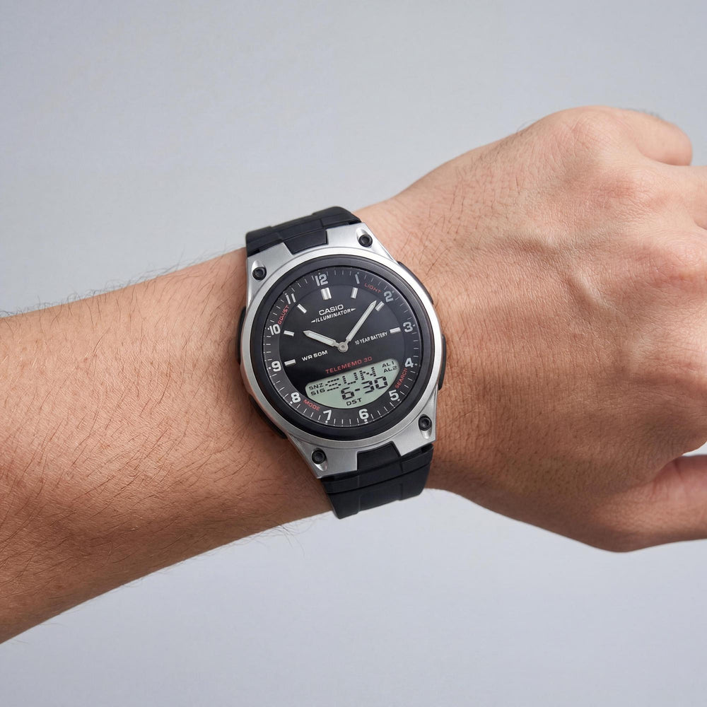 Casio AW-80-1AV Men's Watch — side view, 40mm case