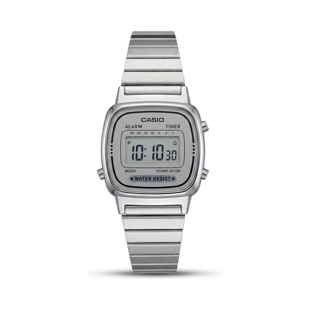 Casio Illuminator Silver Rubber Women's Watch, 30mm
