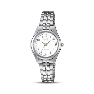 Casio LTP-1129A-7B Silver Stainless Steel Women's Watch, 26mm
