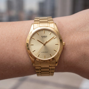 Casio LTP-1275G-9ADF Women's Watch — side view, Stainless Steel case 40mm