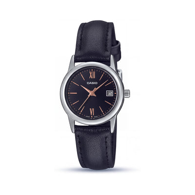 Casio LTP-V002L-1B3UDF Black Stainless Steel Women's Watch, 31mm