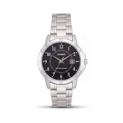 Casio LTP-V004D-1B Silver Stainless Steel Women's Watch, 30.2mm