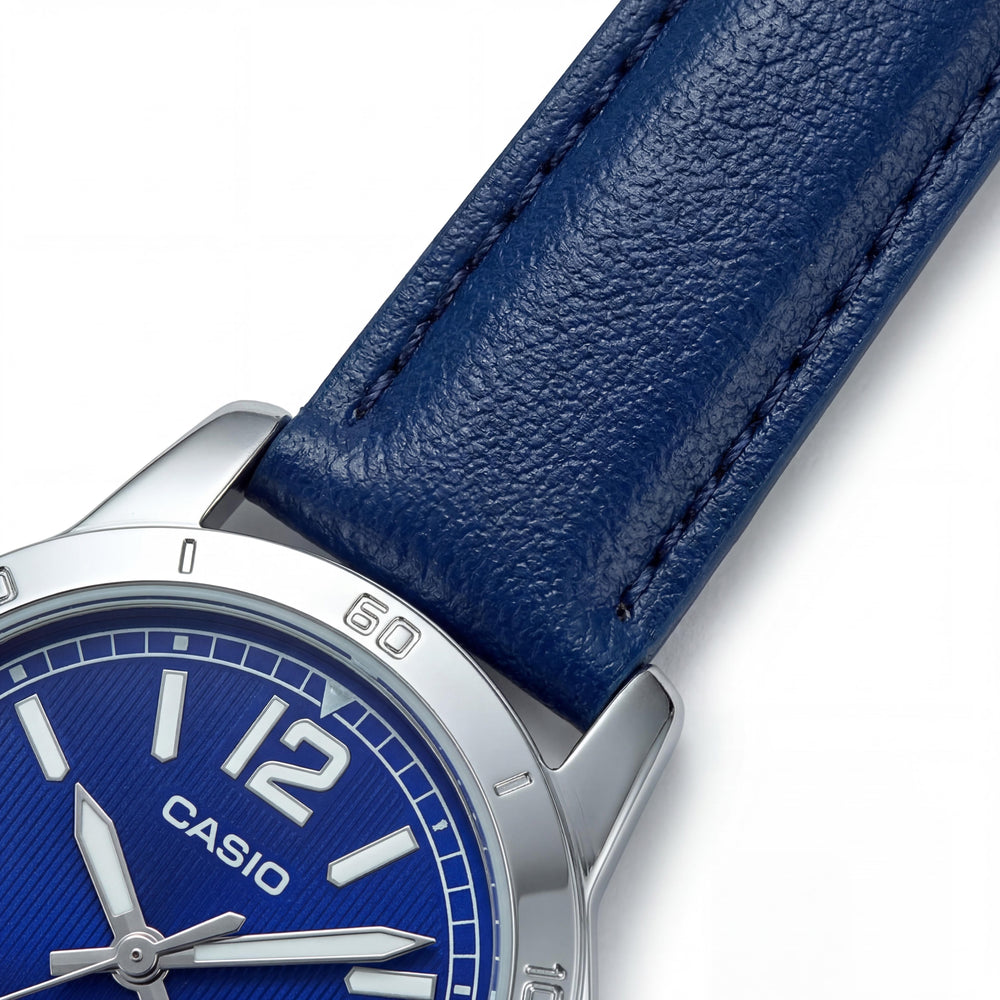 Casio LTP-V004L-2B Women's Watch — side view, Stainless Steel case 35mm