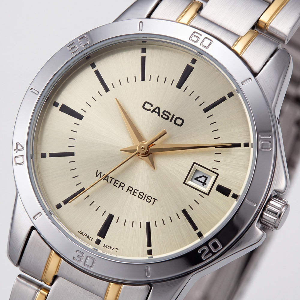Casio LTP-V004SG-9A Women's Watch — front view, Quartz movement 40mm