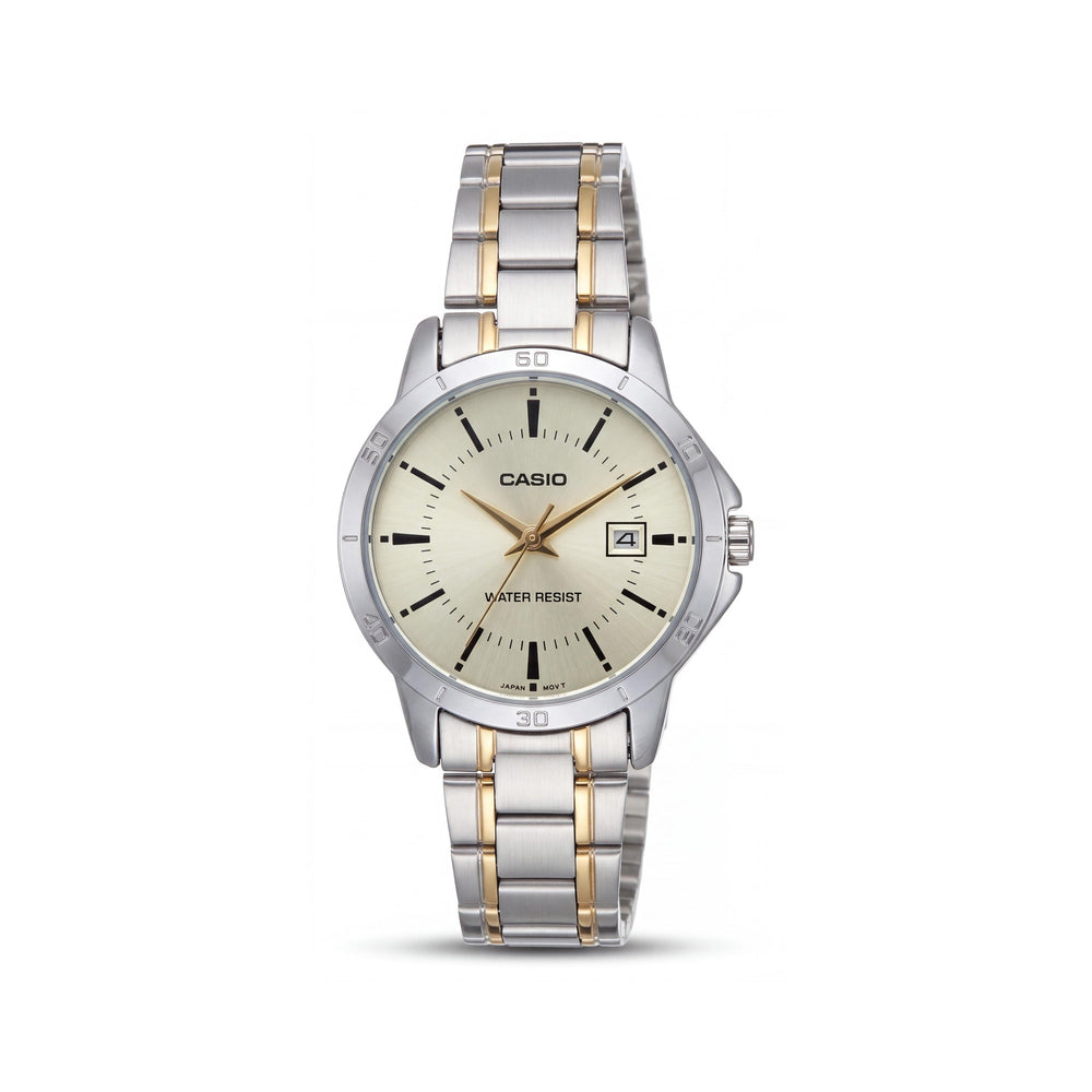 Casio LTP-V004SG-9A Silver Stainless Steel Women's Watch, 40mm