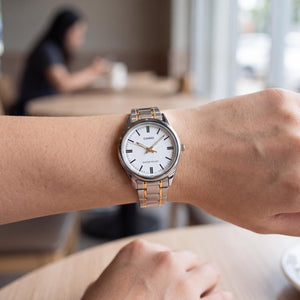 Casio LTP-V005SG-7AUDF Women Watch — side view, 34mm case