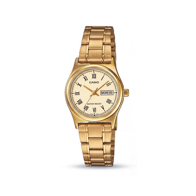 Casio LTP-V006G-9BUDF Gold Stainless Steel Women's Watch, 25mm
