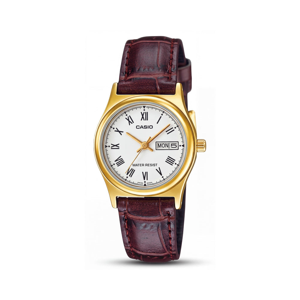 Casio LTP-V006GL-7BUDF Gold Stainless Steel Women's Watch, 40mm