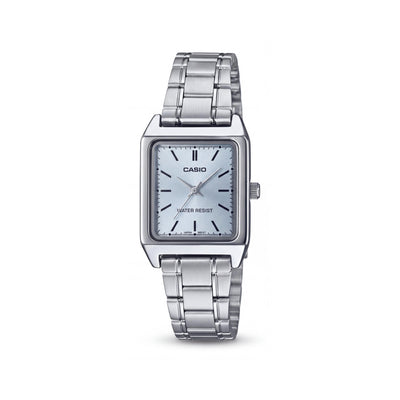 Casio LTP-V007D-2E Silver Stainless Steel Women's Watch, 40mm