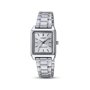 Casio LTP-V007D-7E Silver Stainless Steel Women's Watch, 22mm