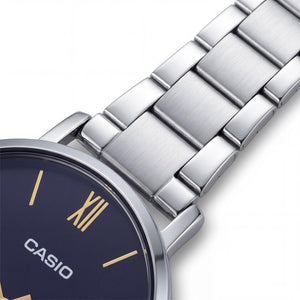 Casio LTP-VT01D-1BUDF Men's Watch — front view, Quartz movement 34mm