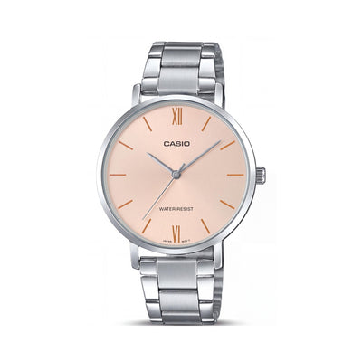 Casio LTP-VT01D-4BUDF Silver Stainless Steel Women's Watch, 34mm