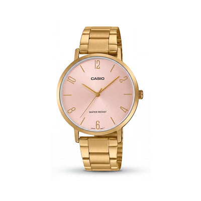 Casio LTP-VT01G Gold Stainless Steel Unisex Watch, 34mm