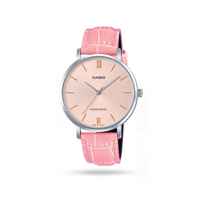 Casio LTP-VT01L-4BUDF Pink Stainless Steel Unisex Watch, 34mm
