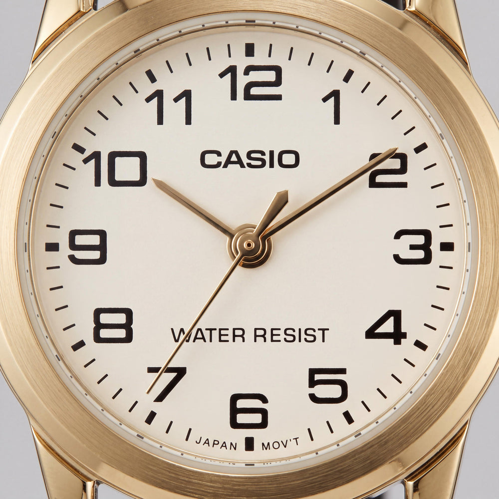 Casio LTPV001GL-7B Women's Watch — front view, Quartz movement 31mm