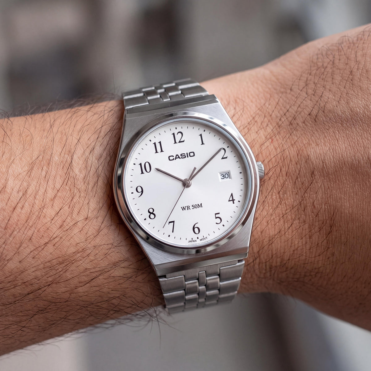 Casio MTP-B145D-7BVDF Unisex Silver Watch, 35mm, Photo 3