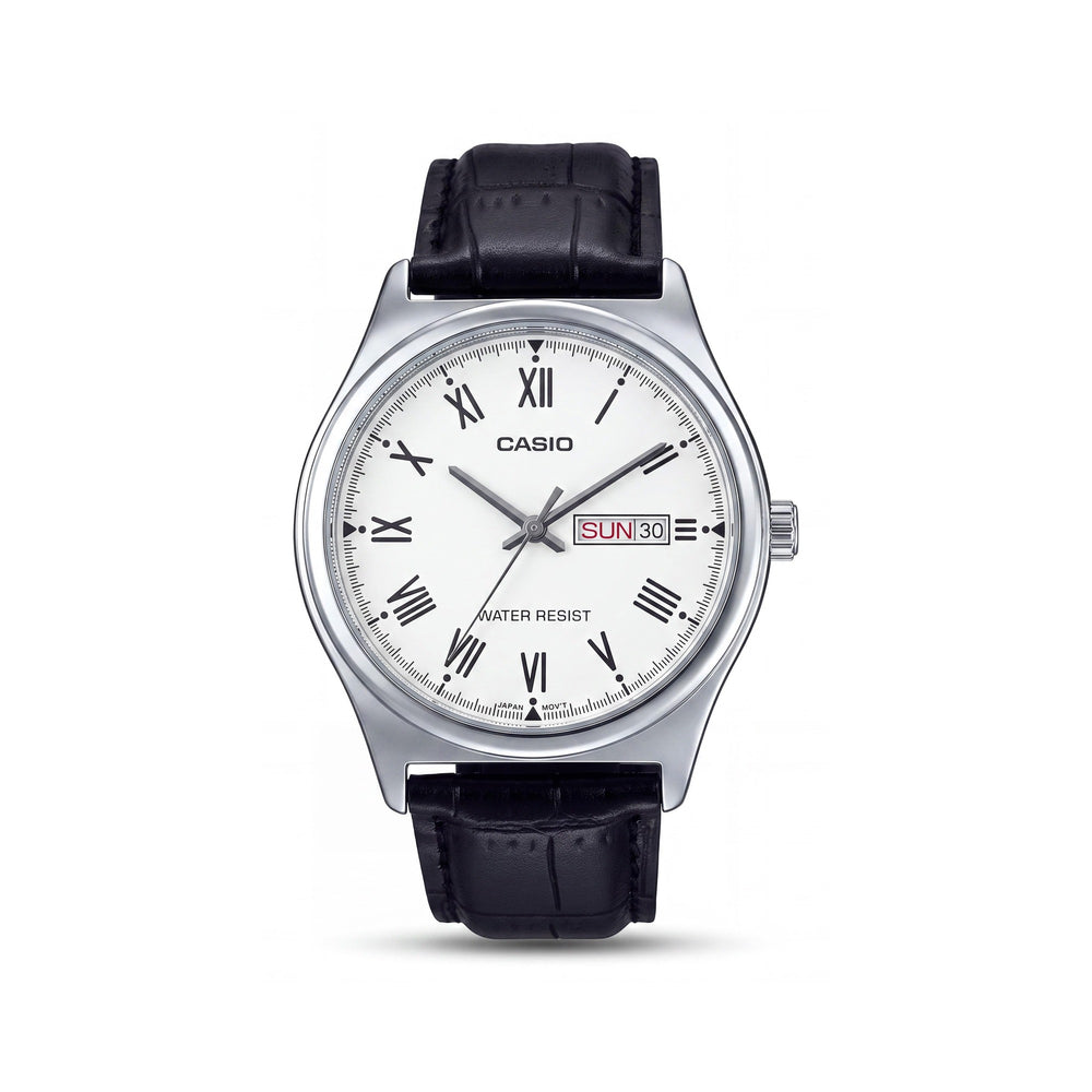 Casio MTP-V006L-7B Black Metal Unisex Watch, 38mm