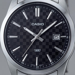 Casio MTP-VD03D-1A Unisex Watch — front view, Quartz movement 34mm