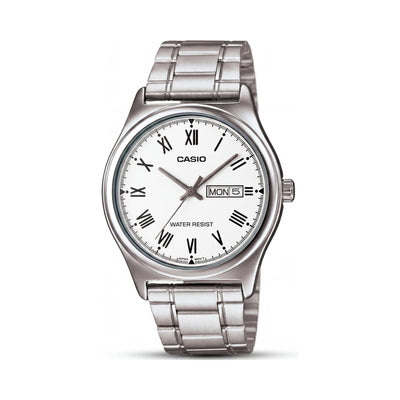 Casio MTPV006D-7B White Metal Men's Watch, 38mm