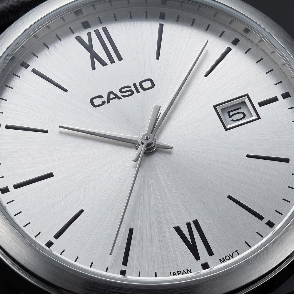 Casio Men's Watch — side view, Stainless Steel case 38mm