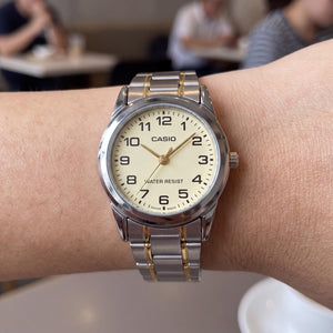 Casio V001Sg Women's Watch — side view, Stainless Steel case 25mm