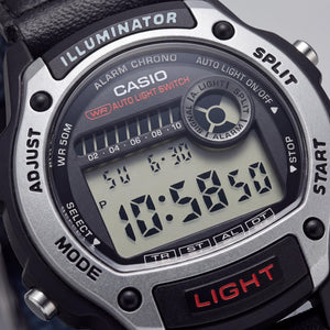 Casio W-220HF-8AVDF Unisex Watch — front view, Quartz movement 40mm
